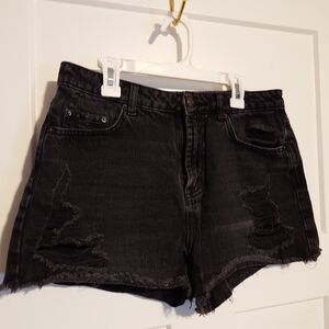 Wild Fable Charcoal Distressed Jean Shorts